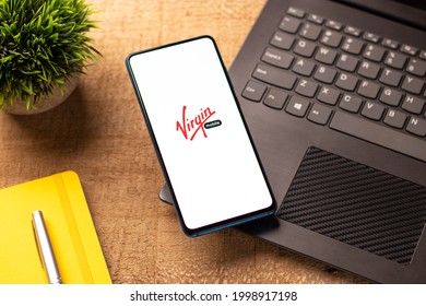 Assam, India - May 04, 2021 : Virgin Group Logo On Phone Screen Stock Image.