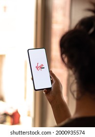 Assam, India - May 04, 2021 : Virgin Group Logo On Phone Screen Stock Image.