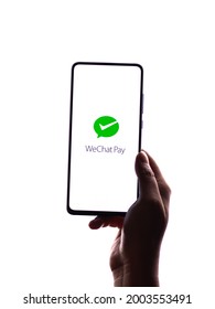 Assam, India - May 04, 2021 : Wechat Pay Logo On Phone Screen Stock Image.