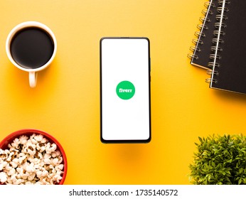 Assam, India - May 15, 2020 : Fiverr , Best Platform For Freelance Services.