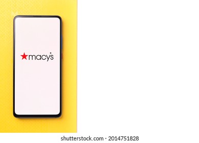 Assam, India - May 18, 2021 : Macy's Logo On Phone Screen Stock Image.