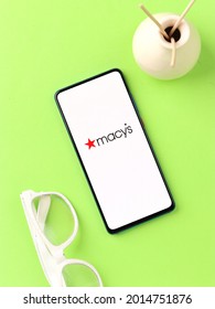 Assam, India - May 18, 2021 : Macy's Logo On Phone Screen Stock Image.