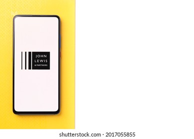 Assam, India - May 18, 2021 : John Lewis And Partners Logo On Phone Screen Stock Image.