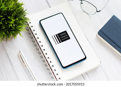 Assam, India - May 18, 2021 : John Lewis And Partners Logo On Phone Screen Stock Image.