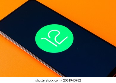 Assam, India - May 19, 2021 : Android 12 Logo On Phone Screen Stock Image.