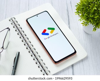 Assam, India - May 29, 2021 : Google Developers Logo On Phone Screen Stock Image.