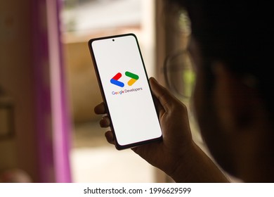 Assam, India - May 29, 2021 : Google Developers Logo On Phone Screen Stock Image.