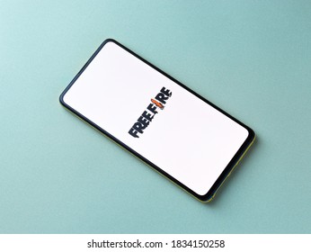 Assam, India - October 11, 2020 : Free Fire Logo On Phone Screen Stock Image.