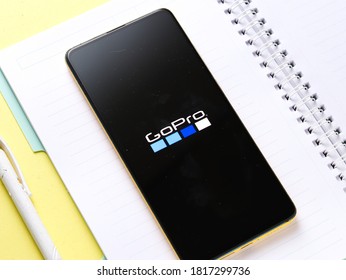 Assam, India - September 12, 2020 : Gopro Logo On Phone Screen Stock Image.