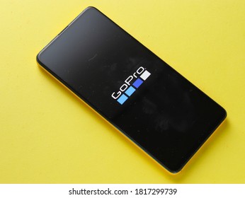 Assam, India - September 12, 2020 : Gopro Logo On Phone Screen Stock Image.