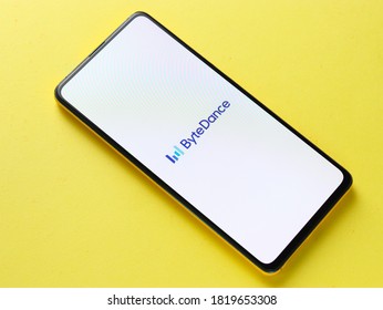 Assam, India - September 12, 2020 : Byte Dance Logo On Phone Screen Stock Image.