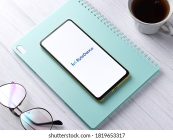 Assam, India - September 12, 2020 : Byte Dance Logo On Phone Screen Stock Image.