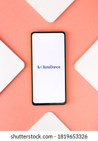 Assam, India - September 12, 2020 : Byte Dance Logo On Phone Screen Stock Image.