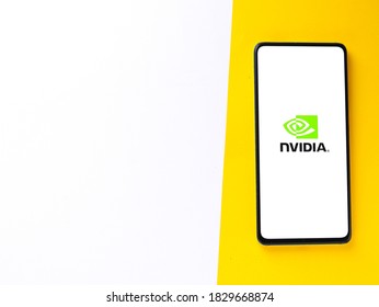 Assam, India - September 18, 2020 : Nvidia Logo On Phone Screen Stock Image.