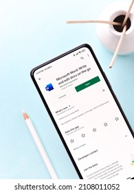 Assam, India - September 6, 2020 : Ms Word Logo On Phone Screen Stock Image.