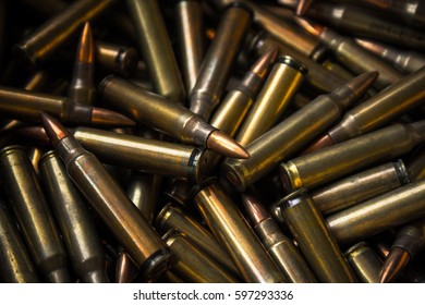 Largecaliber Machine Gun Shells Flat Lay Stock Photo (Edit Now) 1889993242