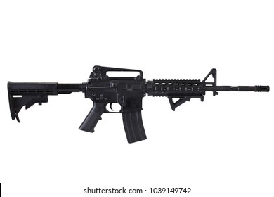 Assault Rifle Isolated On A White Background