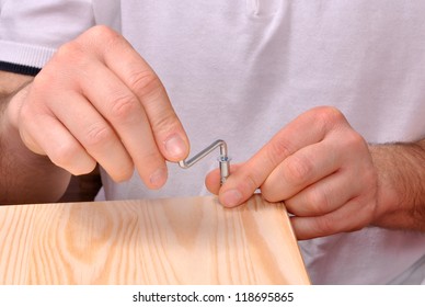 Assembling furniture with using tools - Shutterstock ID 118695865