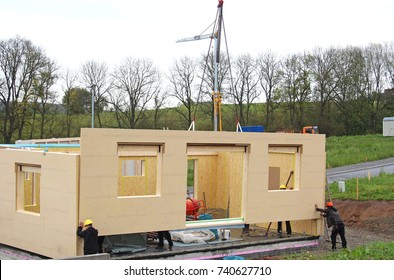 Assembly Of A Prefabricated Timber House