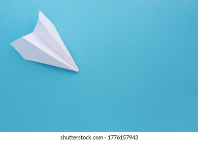 Flat Lay White Paper Plane Blank Stock Photo (Edit Now) 1043412616