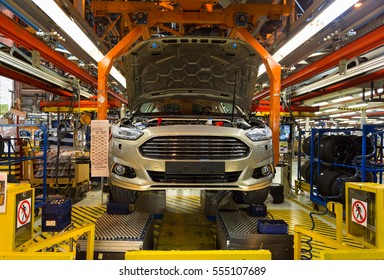 Assembly Shop At A Car Factory