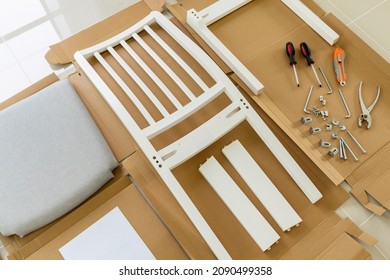 Assembly wooden chair furniture at home