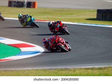 ASSEN, NETHERLANDS - JUNE 27, 2021: Italian Ducati Rider Francesco Bagnaia At 2021 Motul MotoGP Of Netherlands