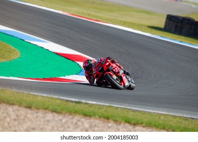 ASSEN, NETHERLANDS - JUNE 27, 2021: Italian Ducati Rider Francesco Bagnaia At 2021 Motul MotoGP Of Netherlands