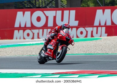 ASSEN, NETHERLANDS - JUNE 27, 2021: Italian Ducati Rider Francesco Bagnaia At 2021 Motul MotoGP Of Netherlands