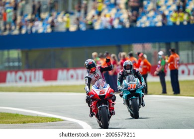 ASSEN, NETHERLANDS - JUNE 27, 2021: French Ducati Rider Johann Zarco At 2021 Motul MotoGP Of Netherlands