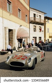 Assisi, Italy, 25 May 2003, Mercedes Benz 300 Slr At The Mille Miglia, Competition For Classic Automobiles