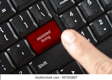Assisted Living Word On Red Keyboard Button