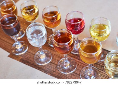 assorted alcoholic cordials