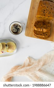 Assorted Baked Goods Of Bread And Muffins