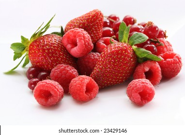 assorted berries isolated on white - Powered by Shutterstock