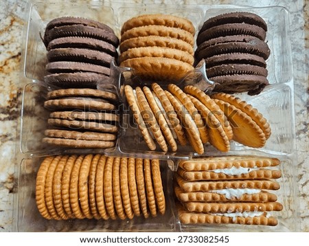Assorted biscuits in different flavors