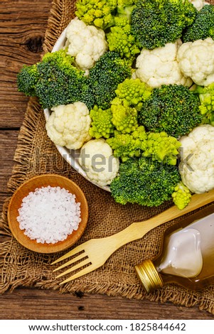 Similar – Image, Stock Photo Close up broccoli in a farm. Big broccoli plantation.