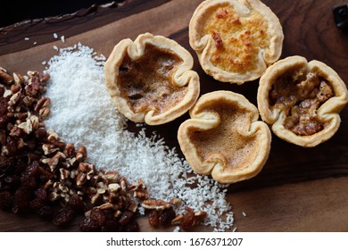 Assorted Butter Tarts Made From Scratch At A Local Bakery In Ontario, Canada.