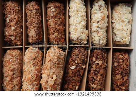 Assorted chocolates. Sweets of different colors