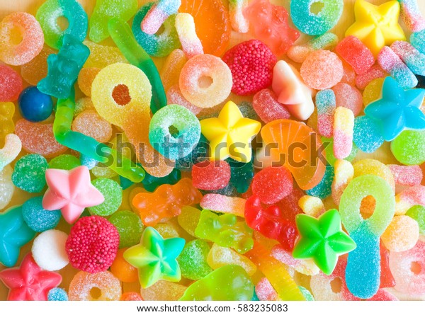 Assorted Colorful Candies Stock Photo Edit Now 583235083