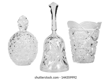 Assorted crystal utensils