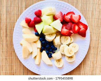 
assorted cut fruit for breakfast