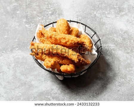 Assorted Deep-fried Dish in a bowl Foto d'archivio © 