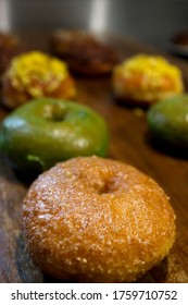 assorted doughnuts close  up shot
