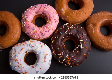 Assorted Doughtnuts Donuts Sugar Craving Snack Unhealthy Deep Fried