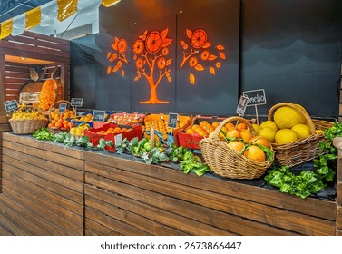 Assorted Fruit Display at Show