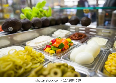 Assorted Fruits And Vegtables For Making Salads