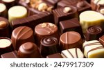 Assorted Gourmet Chocolates Close-Up Stylish Image With Depth of Field