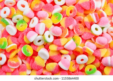 Assorted Gummy Candies Top View Jelly Stock Photo 1155864400 | Shutterstock