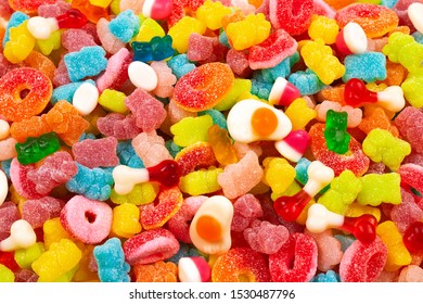 Assorted Gummy Candies Top View Jelly Stock Photo 1530487796 | Shutterstock